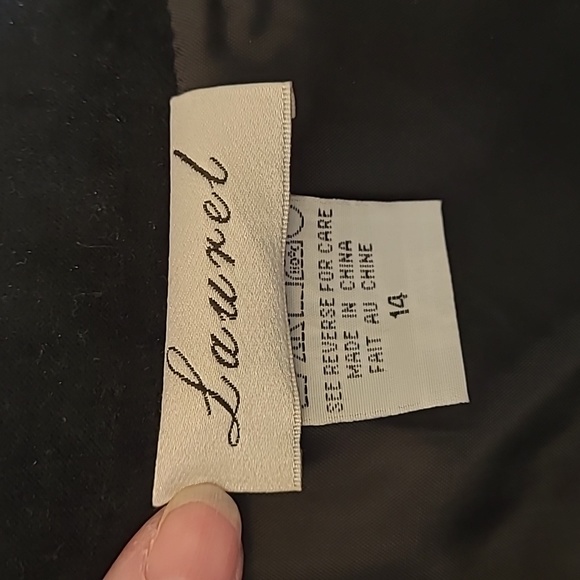 SZ14 Faux Suede Blazer Black Lined - Picture 5 of 7